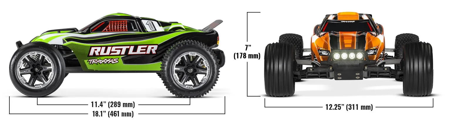 TRAXXAS® 37054-61ORNG TRAXXAS Rustler XL-5® orange RTR 1/10 2WD