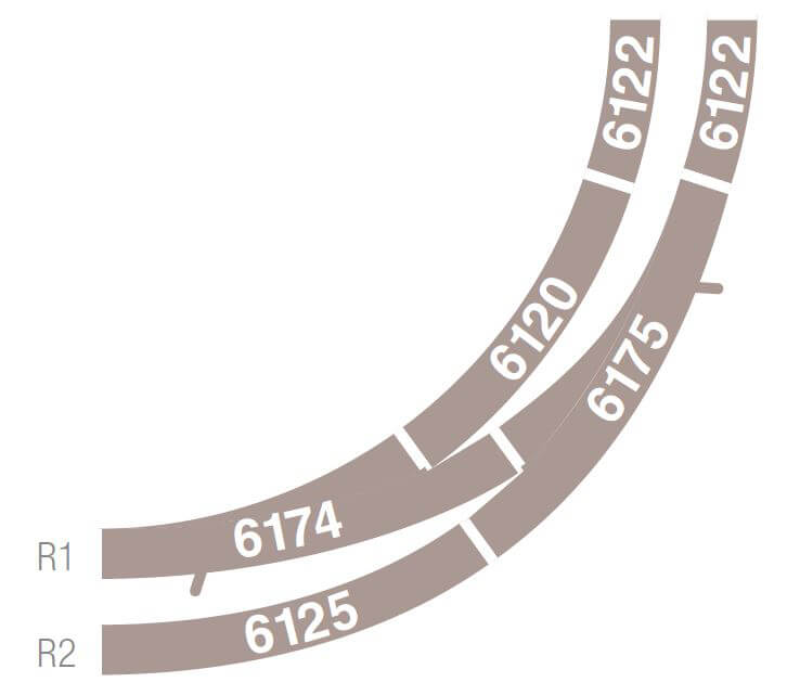 FLEISCHMANN 6175 Bogenweiche rechts