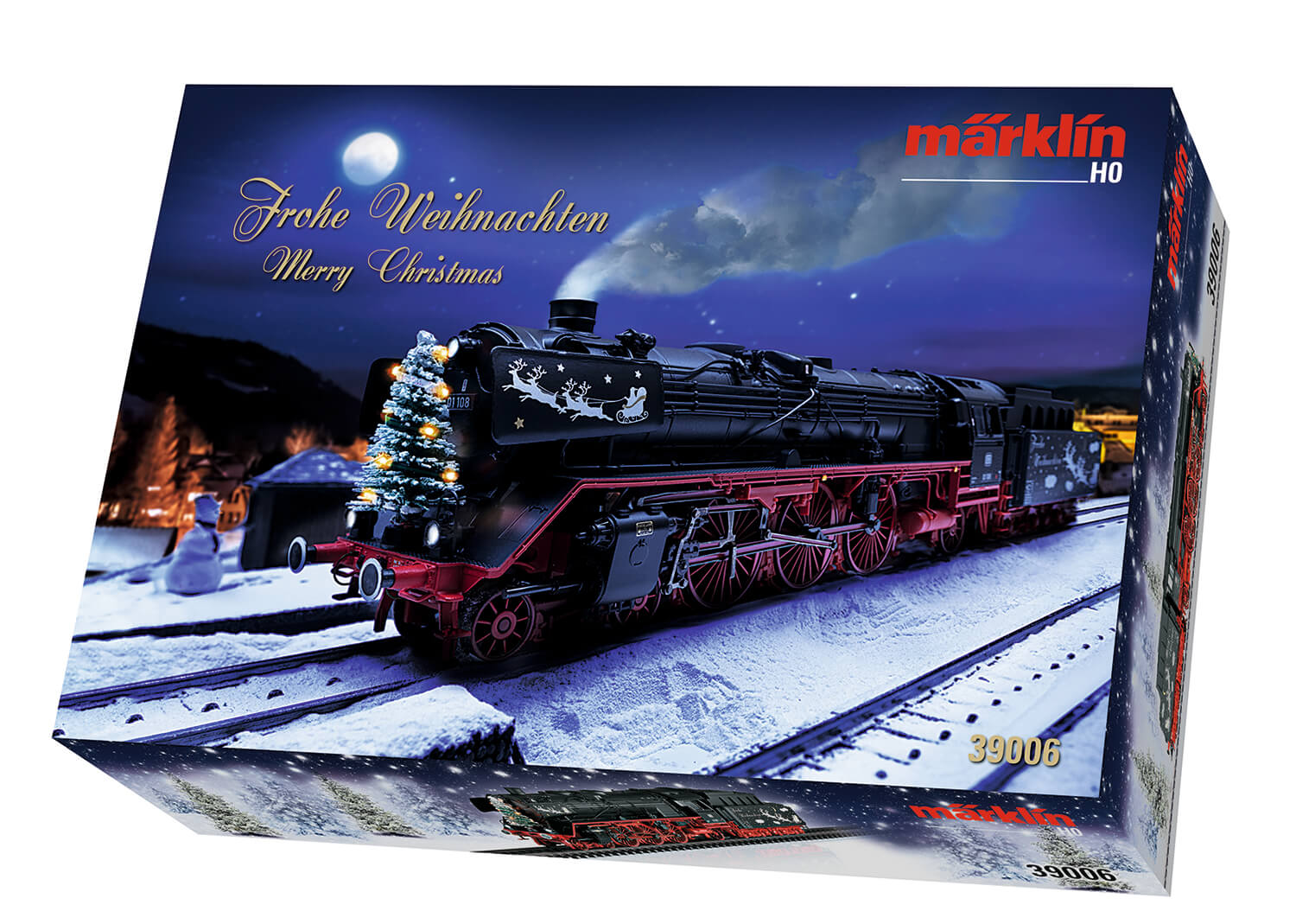 Märklin 39006 Dampflokomotive Baureihe 01 Weihnachtslokomotive mit Licht und speziellen Soundfunktionen