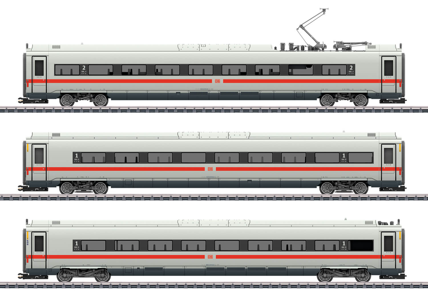 Märklin Spur H0 43724 Ergänzungswagen-Set zum ICE 4 DB AG