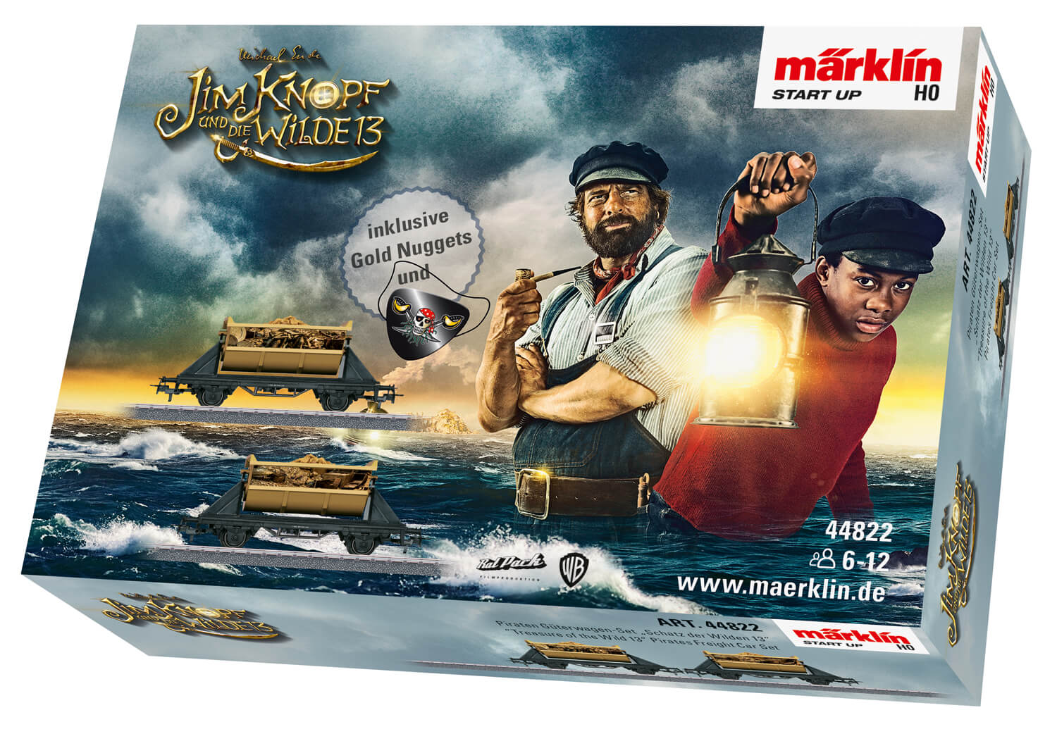 Märklin 44822 Märklin Start up - Piraten Güterwagen-Set „Schatz der Wilden 13“