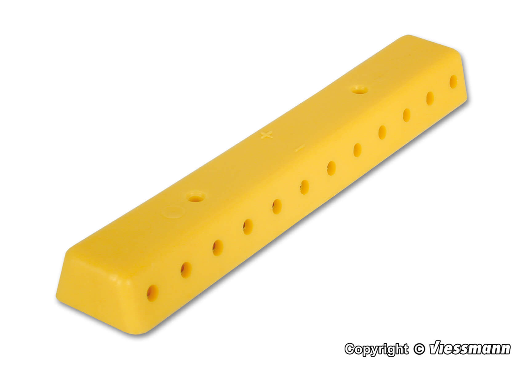 Viessmann 6842 Verteilerleiste gelb für 2,5 mm Rundstecker mit Schrauben 2 Stück