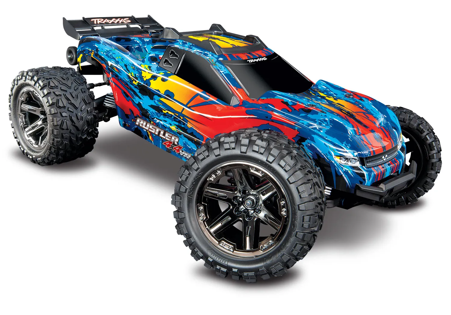 TRAXXAS® 67076-4RED Rustler 4x4 VXL rot/gelb RTR 