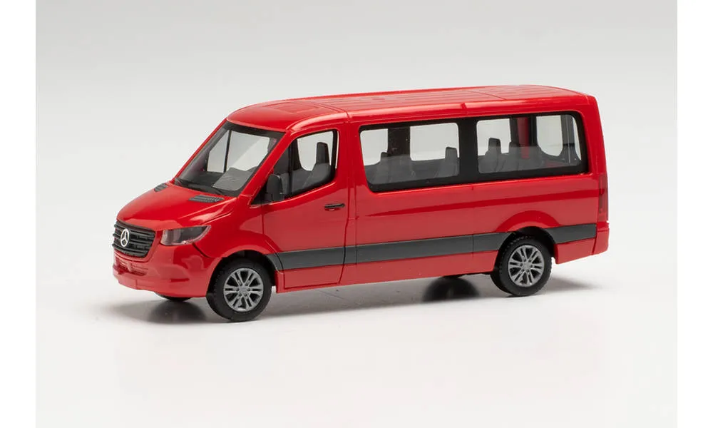 Herpa 096478 Mercedes-Benz Sprinter `18 Bus Flachdach rot