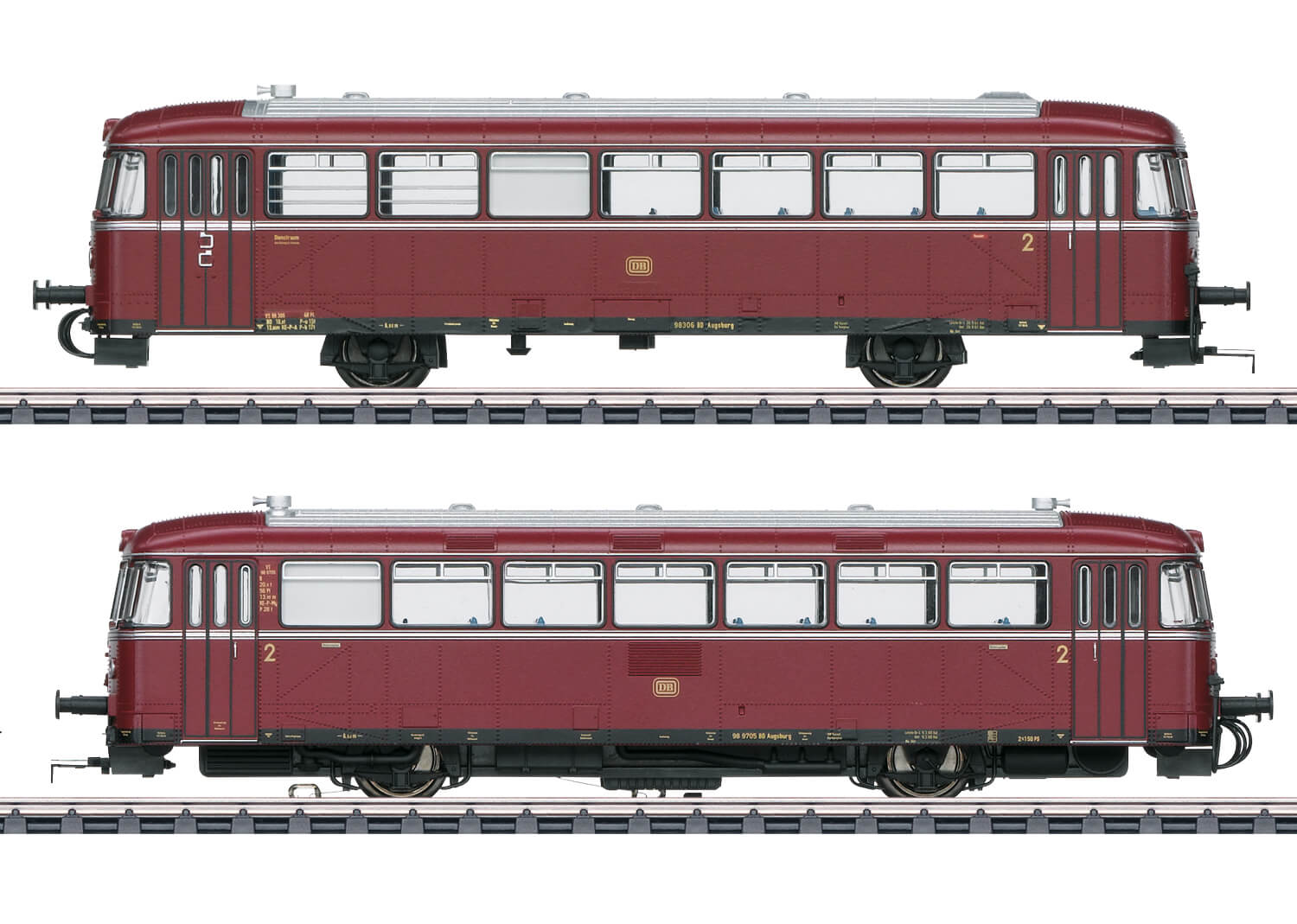 märklin 39978 Schienenbus-Motorwagen VT 98.9 und Steuerwagen VS 98