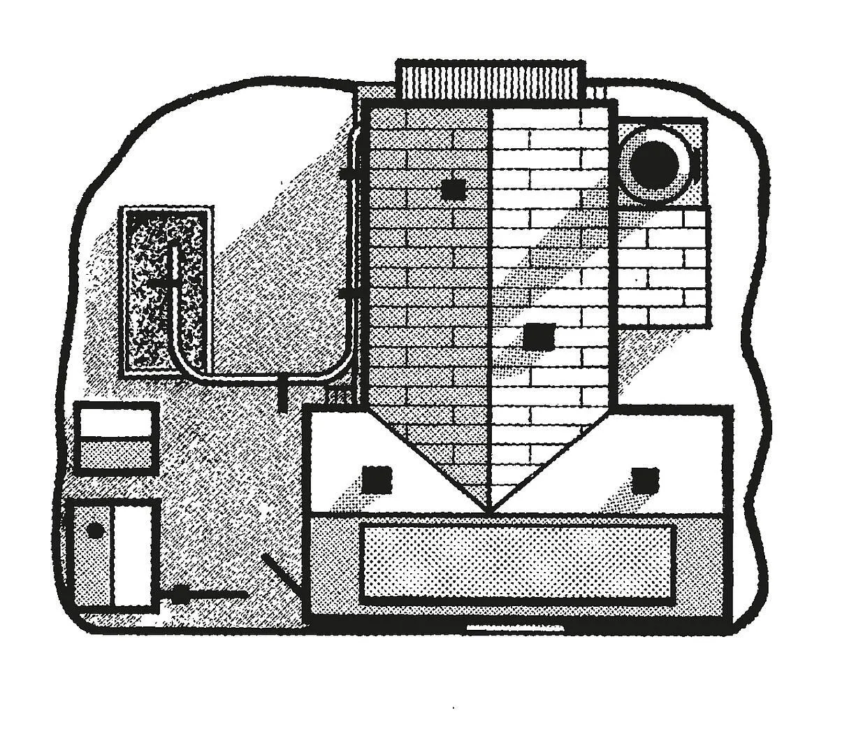 Faller 109265 B-265 Altes Fabrikgebäude Grundriss