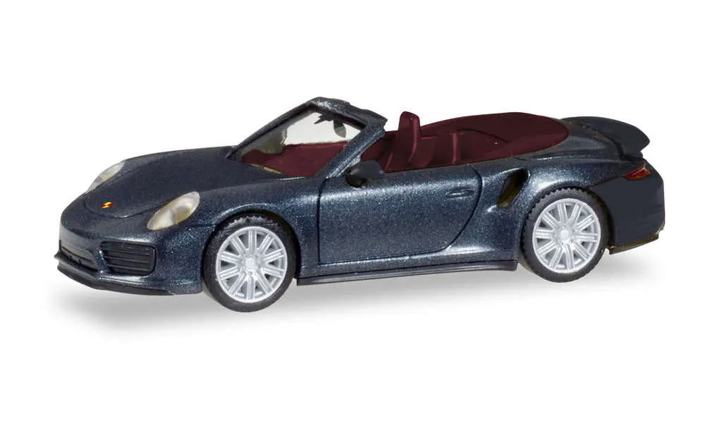 Herpa 038928 Porsche 911 Turbo Cabriolet tiefschwarzmetallic