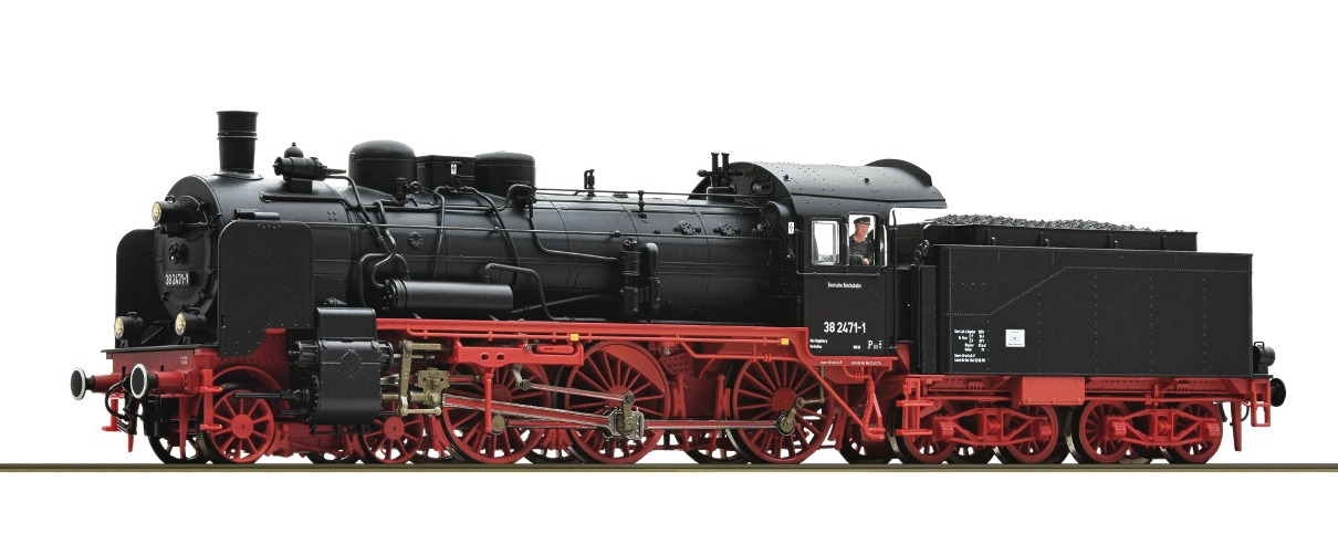 Roco 71382 Dampflokomotive 38 2471-1 DR Sound