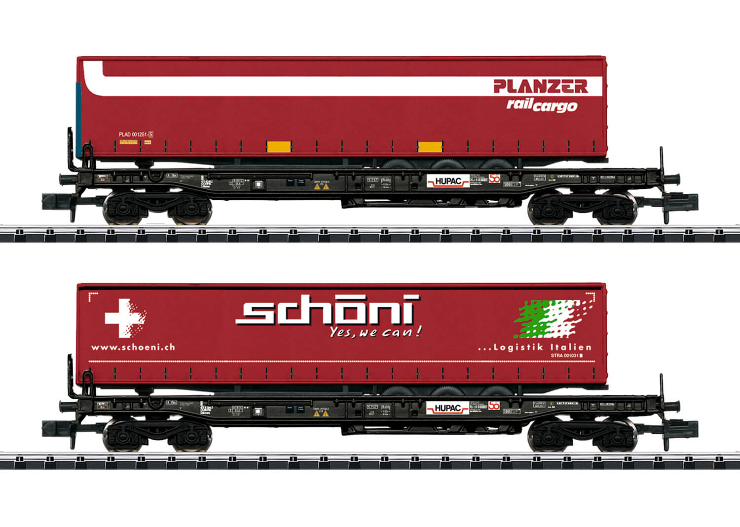 Minitrix 18706 Spur N Taschenwagen-Set der HUPAC
