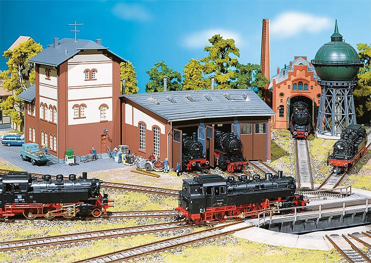 Faller H0 120176 Ringlokschuppen 3-ständig kurze Ausführung