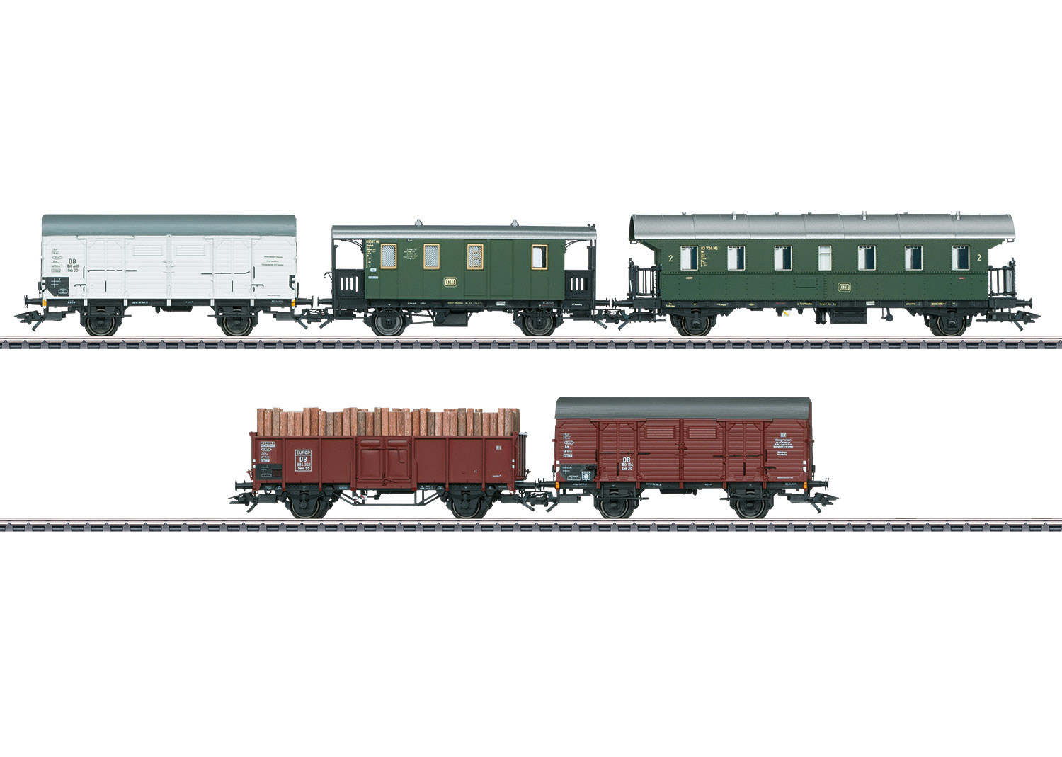 Märklin 48816 Güterwagen-Set Bie, LPwPost, Geh 20, Omm55