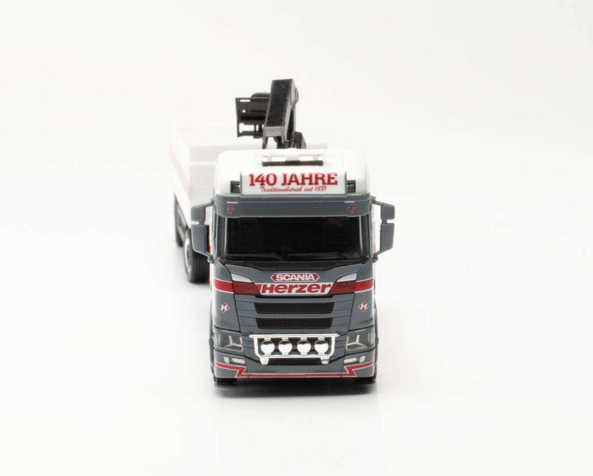 Herpa 316842 Scania CR 20 ND Baustoff-Hängerzug Herzer Österreich Wien 