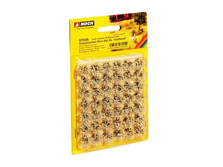 NOCH  07045 Grasbüschel Mini-Set XL “blühend”, weiß