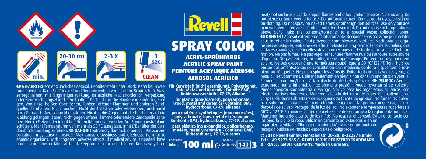 Revell 34199 Spray Color Aluminium metallic 100 ml 