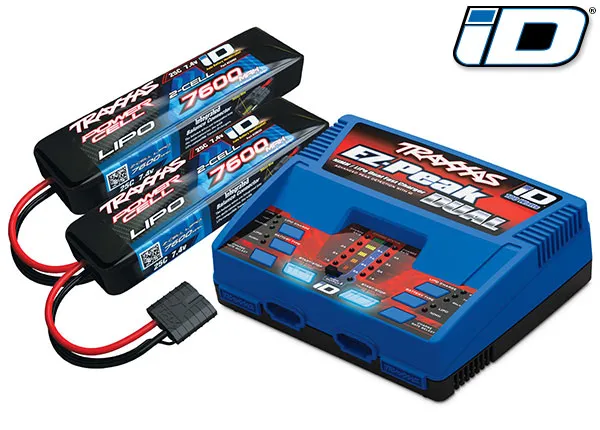 TRAXXAS® TRX2991GX DUAL EZ-Peak Plus-Lader 2972G + 2x 2S Lipo 7600mAh 