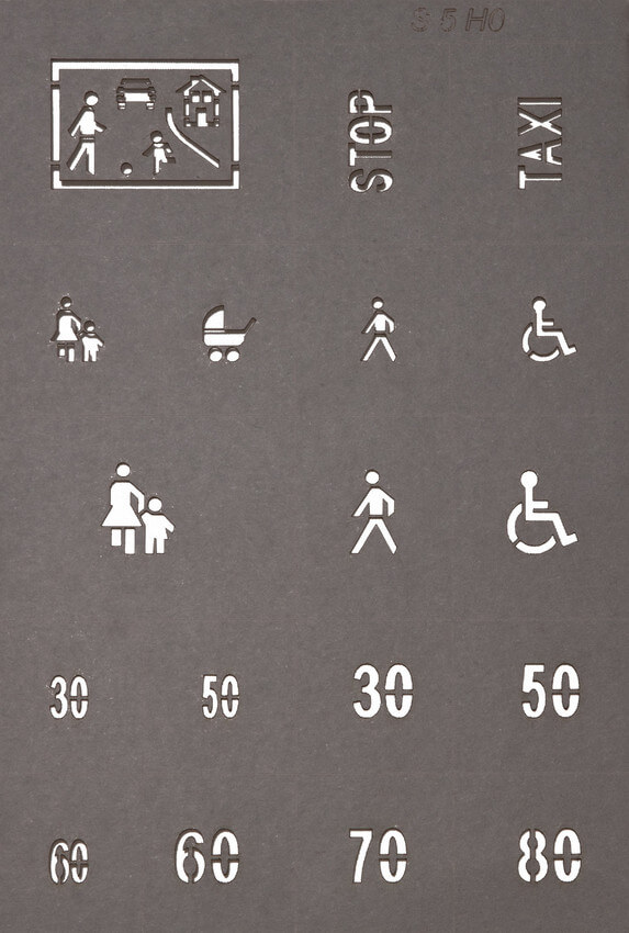 NOCH H0 60745 Straßenmarkierungs-Schablonen