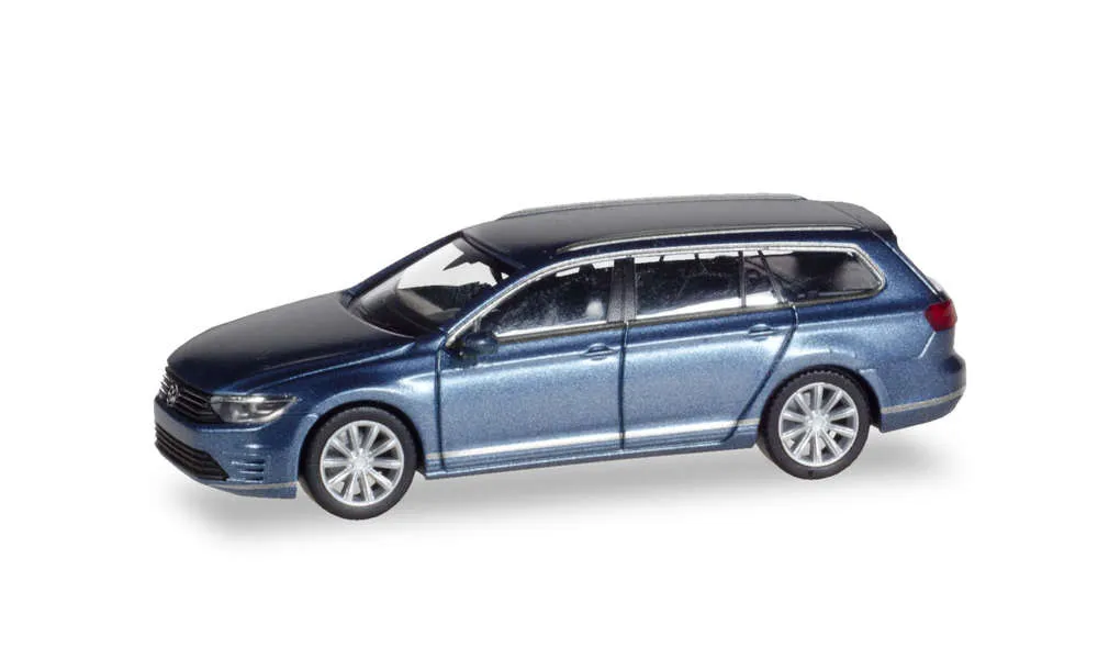 Herpa 038980 VW Passat Variant GTE E-Hybrid havardblue metallic