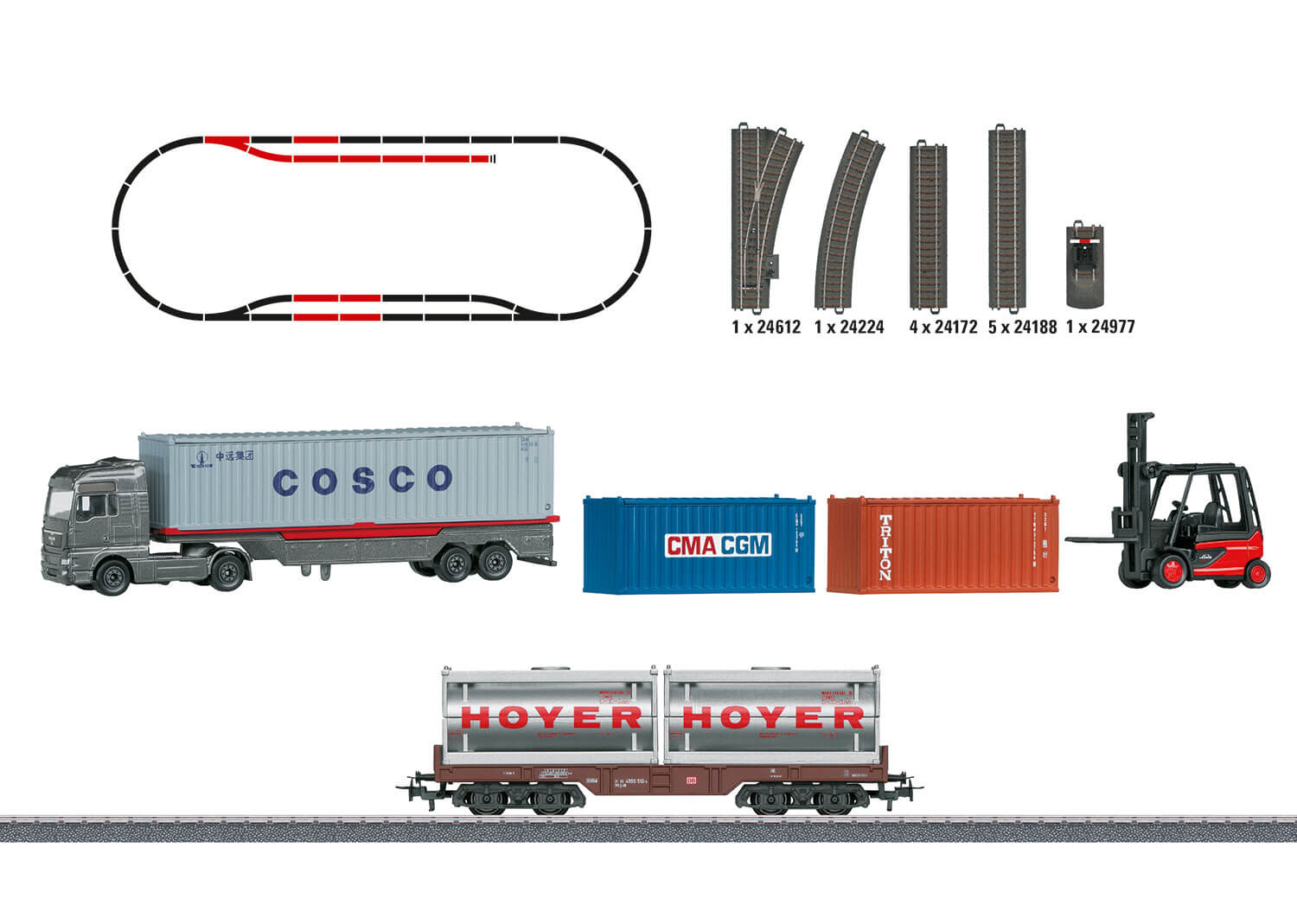 Märklin 78452 Themen-Ergänzungspackung "Containerlogistik"