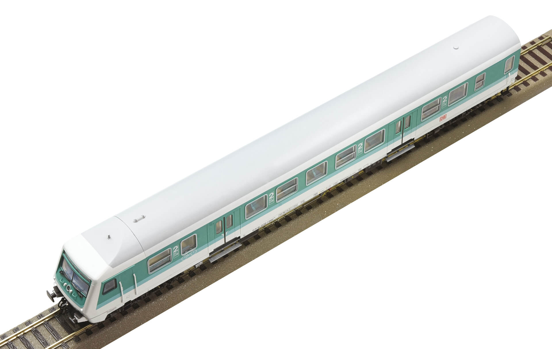 Roco 64206 H0 Nahverkehrs-Steuerwagen Wittenberger Kopf minttürkis-lichtgrau