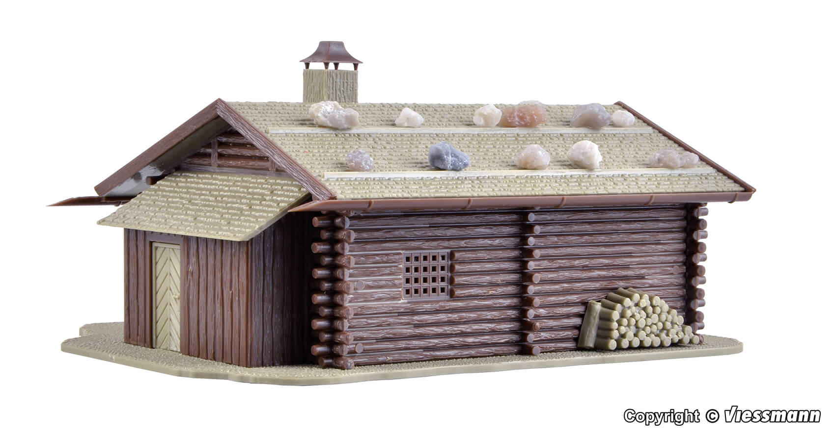 Vollmer 43708 Jagdhütte mit Brunnen und Häuschen mit Herz