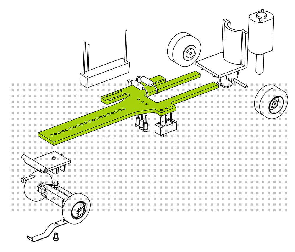 Faller 163703 Car System Chassis-Kit Bus, LKW