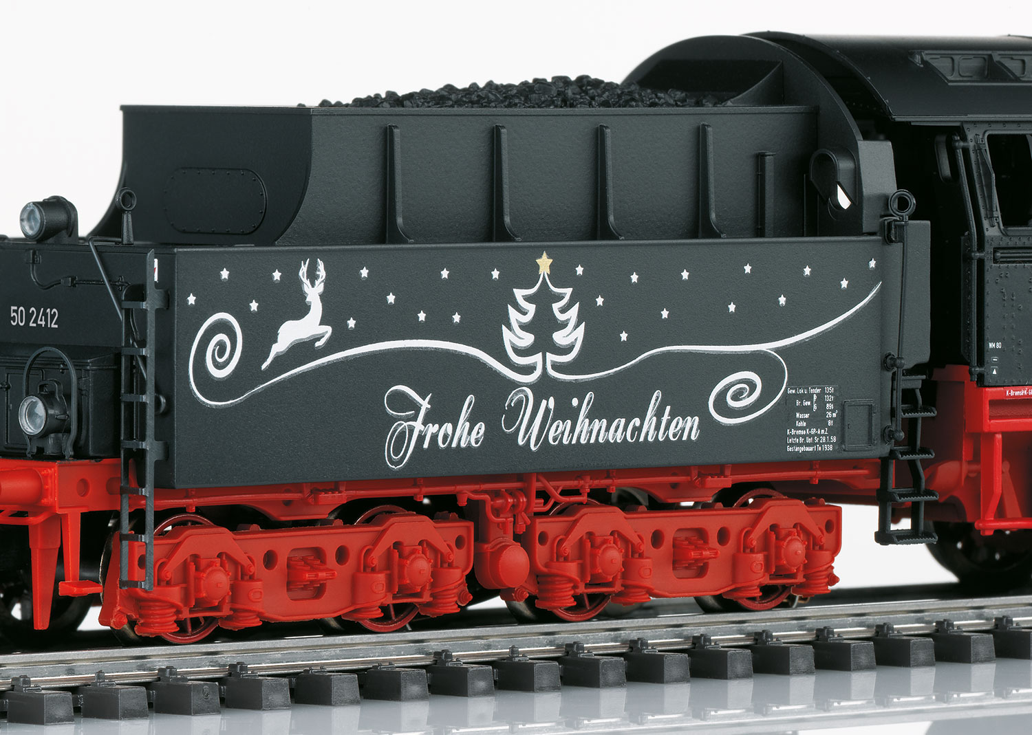 Märklin 37899 Weihnachts-Dampflokomotive mit Schlepptender BR 50