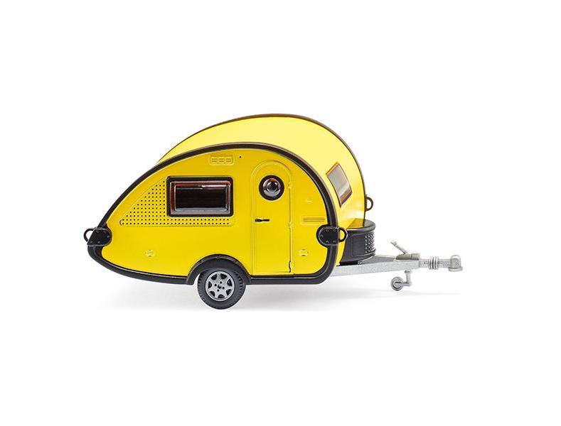 Wiking 009236 Wohnwagen T@B gelb schwarz