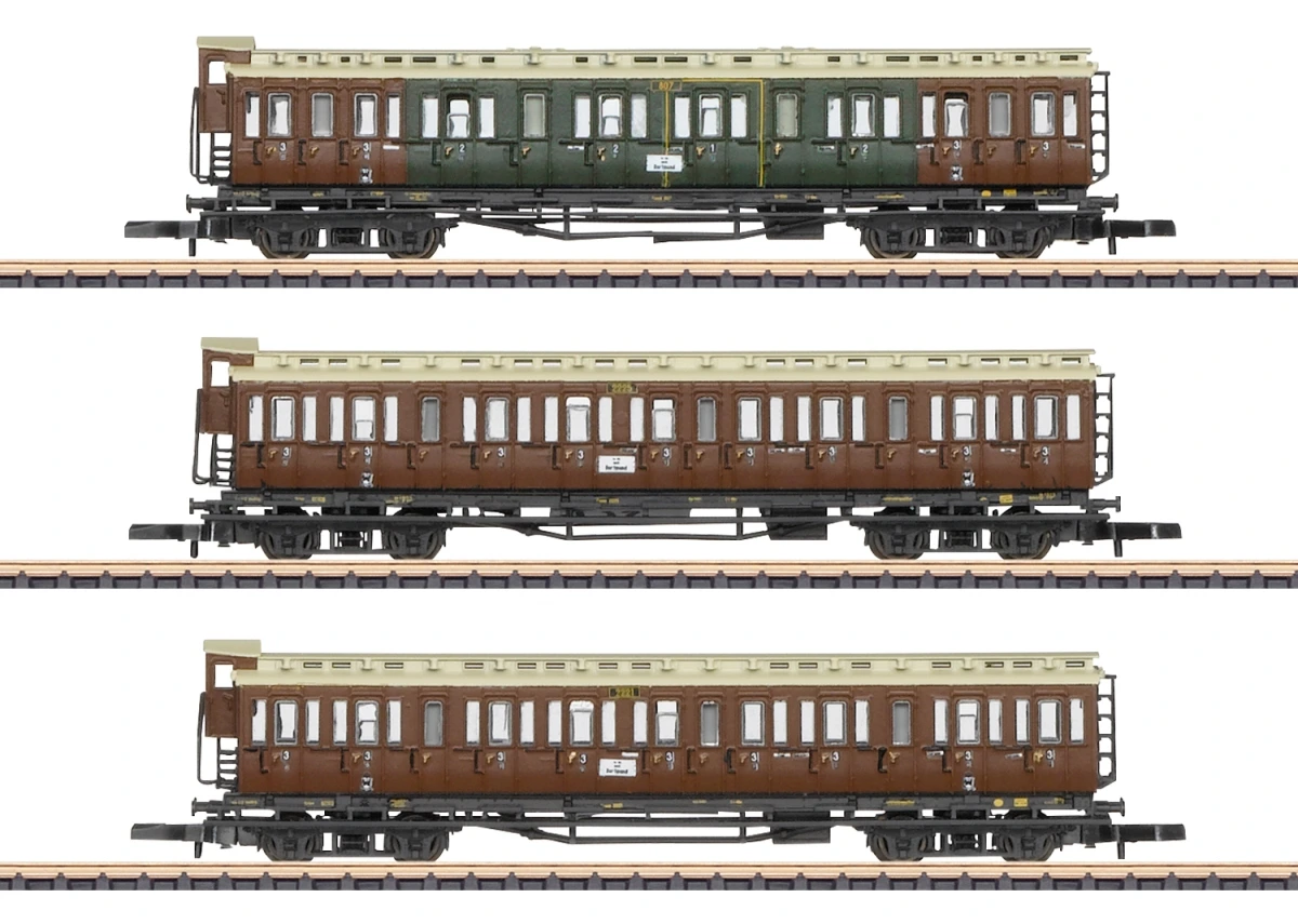 Märklin 87568 Wagenset mit 3 Abteilwagen K.P.E.V