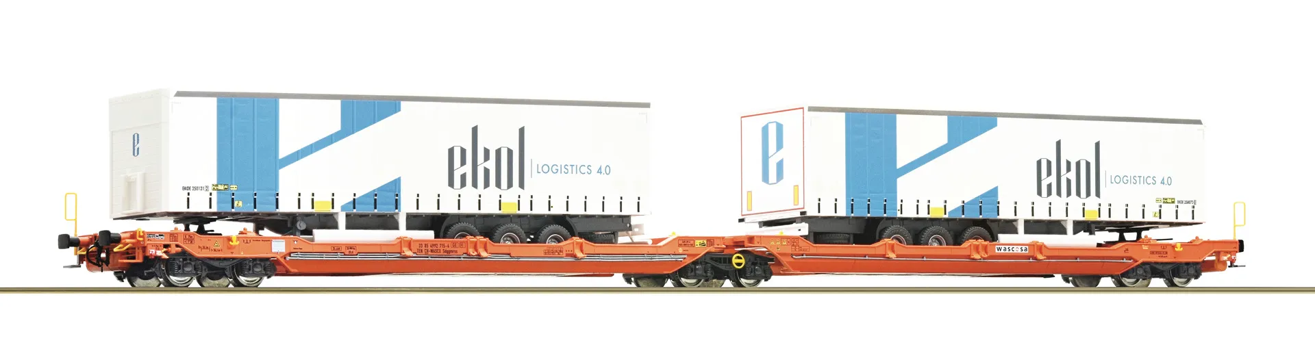 Roco 77392 Doppeltaschen-Gelenkwagen T3000e Wascosa