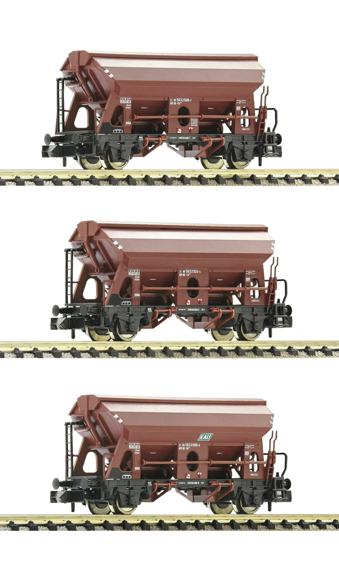 Fleischmann 830351 3-tlg. Set: Schwenkdachwagen DB