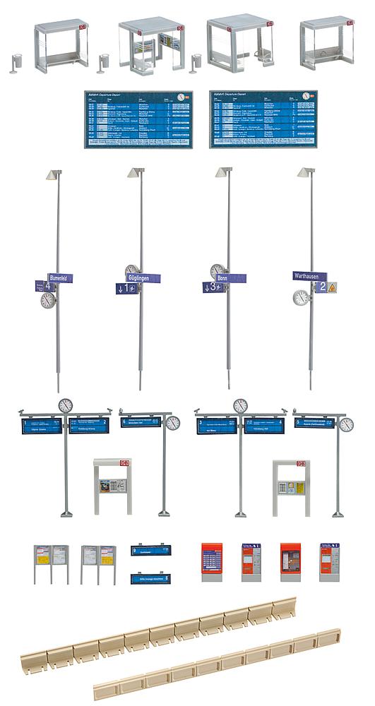 Faller 120240 Moderne Wartehäuschen mit Zubehör