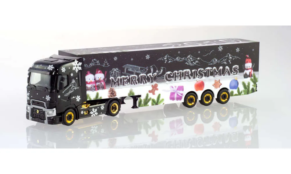 Herpa 310710 Renault T Koffer-Sattelzug „Herpa Weihnachtstruck 2019“