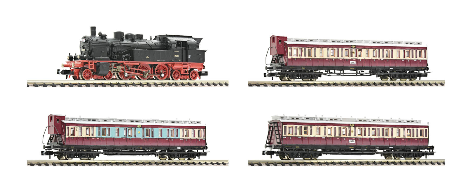 Ruhr Schnellverkehr der DRG 4-teiliges Zug Set Fleischmann Spur N 781209