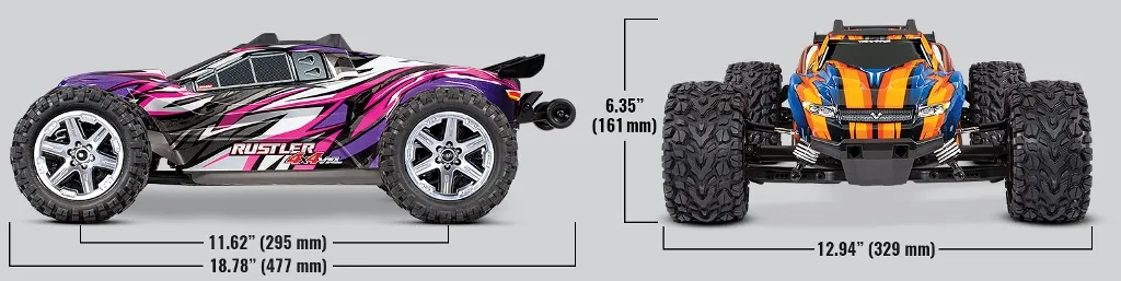 TRAXXAS® 67076-4GRN Rustler 4x4 VXL grün/blau RTR