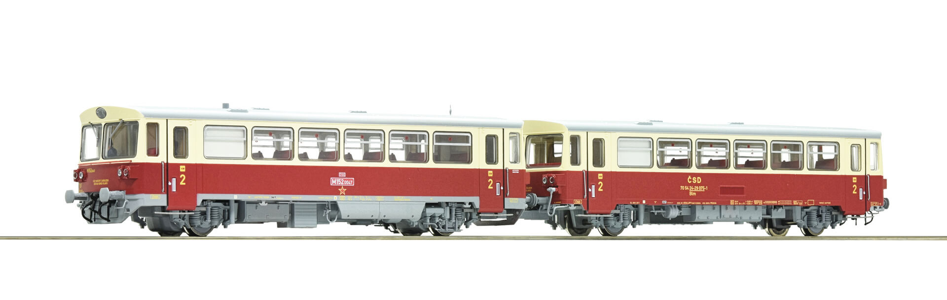 Roco 70373 H0 Dieseltriebwagen Rh M 152.0 mit Beiwagen der CSD DCC SOUND