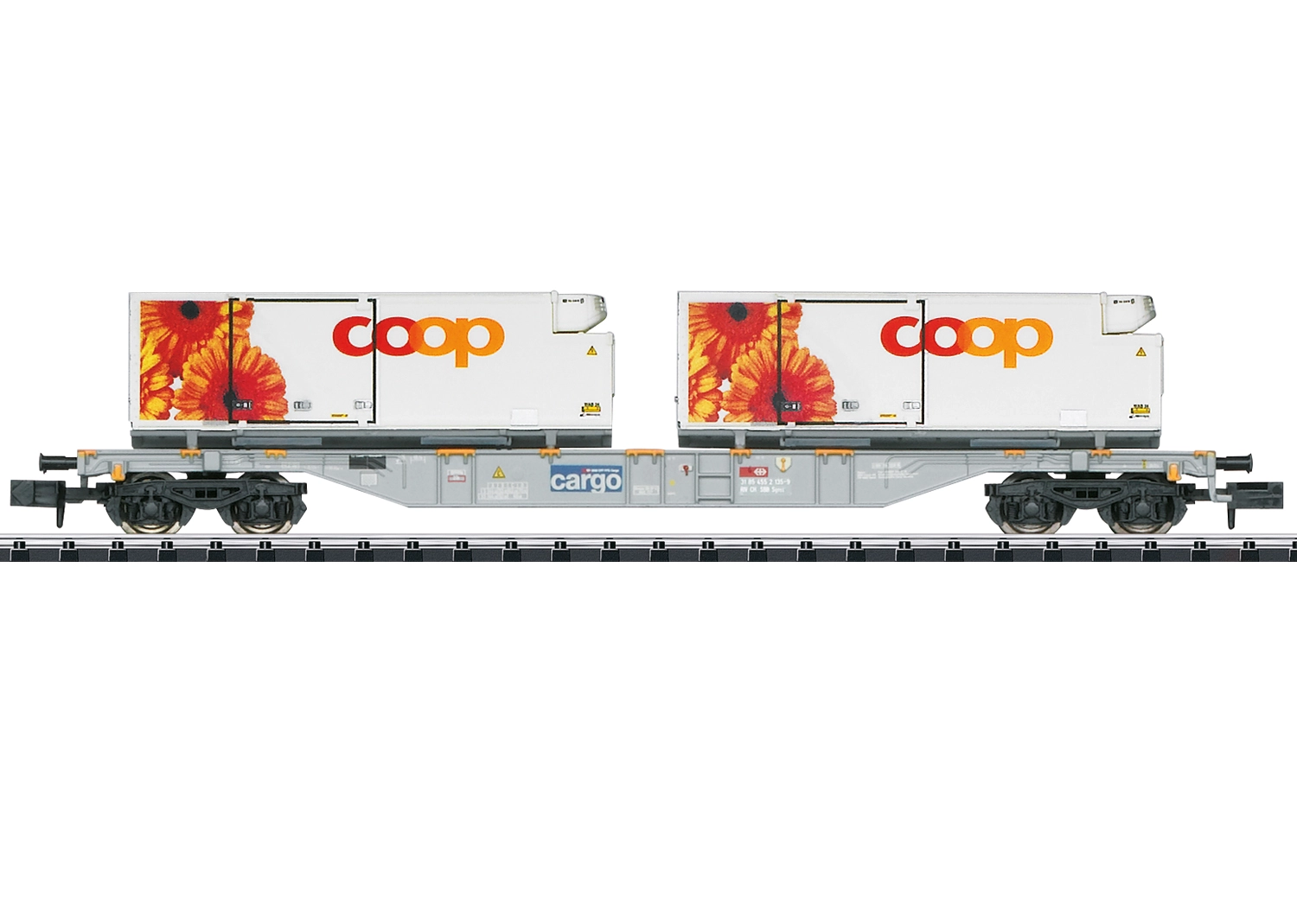 Minitrix N 15491 Containertragwagen coop SBB Cargo