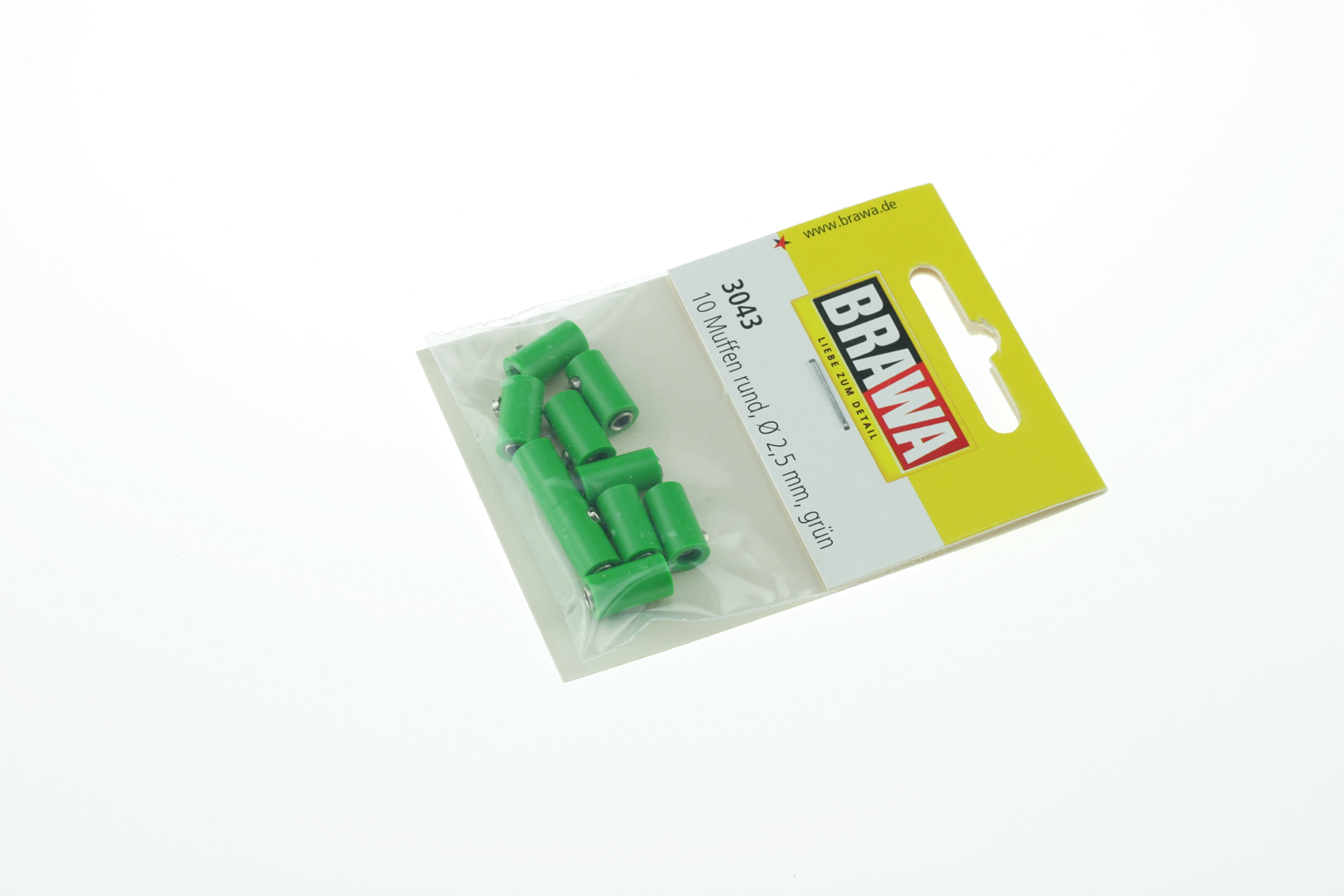 BRAWA 3043 Muffen rund, 2,5 mm grün