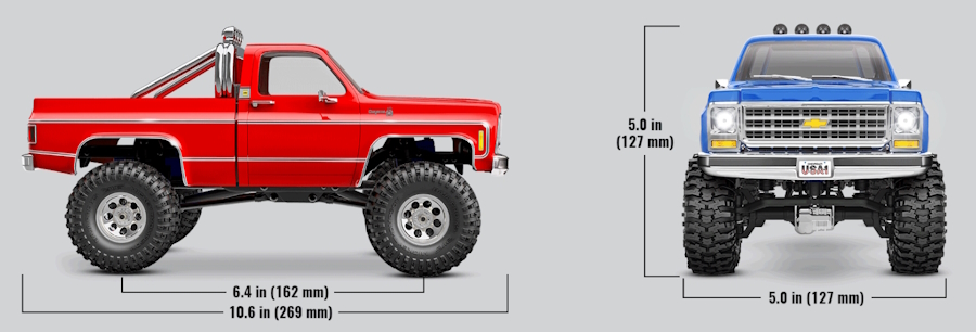 TRAXXAS® 97064-1RED TRX-4M 1979 Chevrolet K10 High Trail Edition rot RTR 4WD
