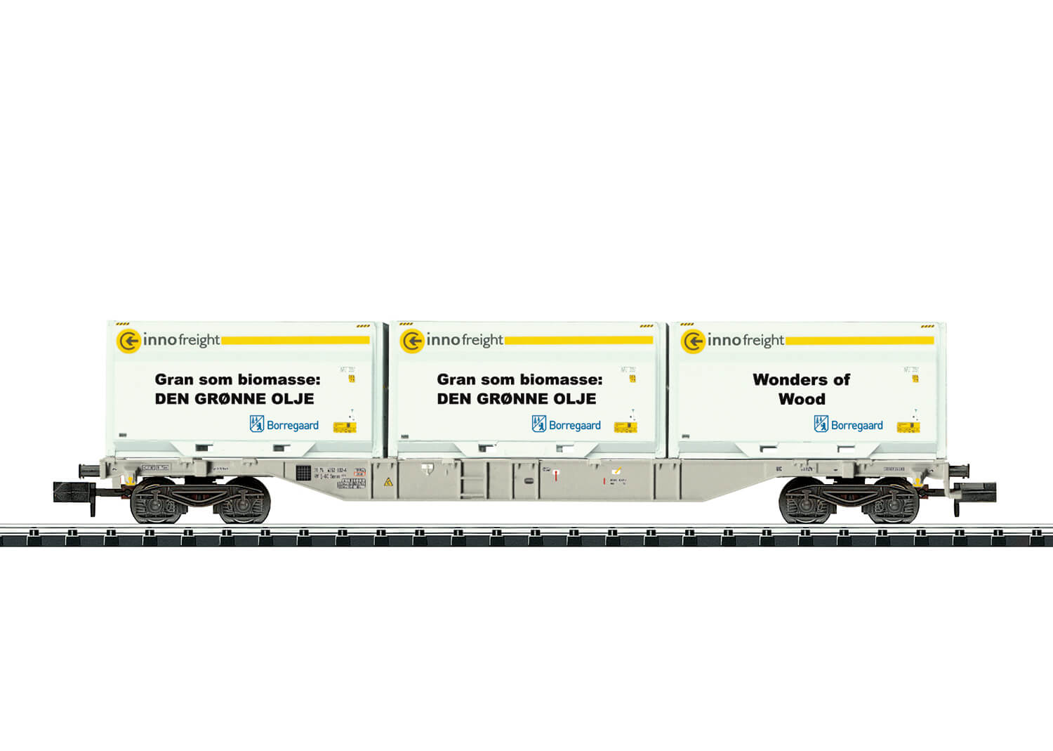Minitrix 18408 Spur N Containertragwagen Bauart Sgnss der AAE