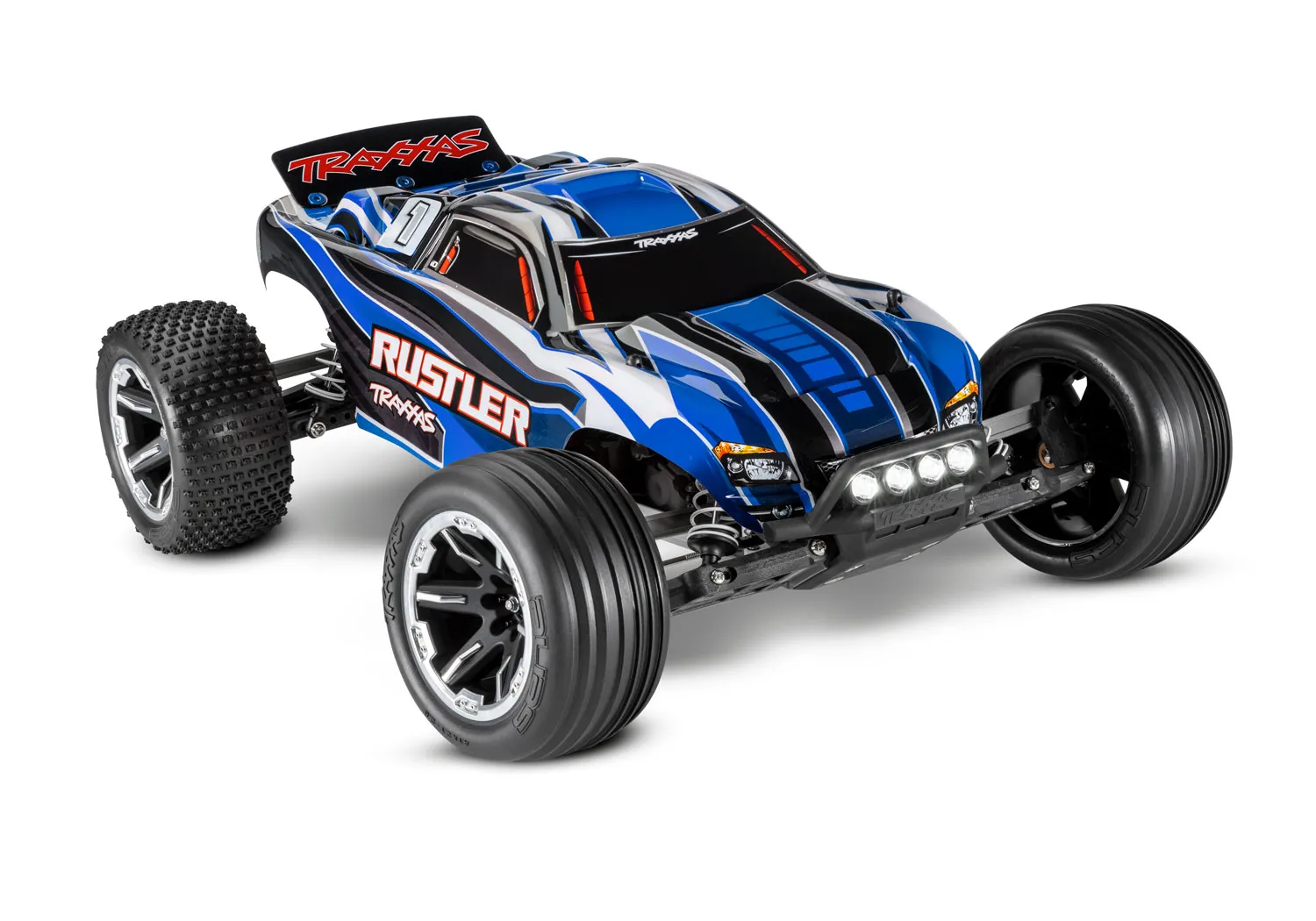 TRAXXAS®  Rustler® XL-5, blau, RTR, 2WD mit LED, Akku und Ladegerät