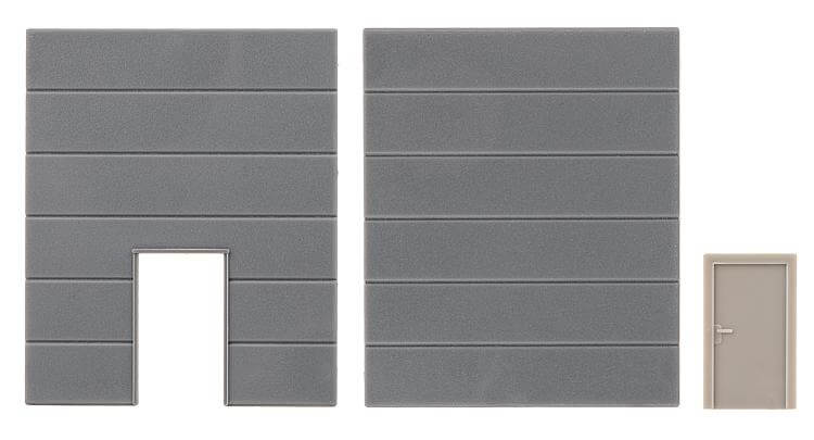 Faller 180882 H0 1 Geschlossenes Wandelement, 1 Wandelement mit Tür zur kreativen Erweiterung der Industriehalle Goldbeck