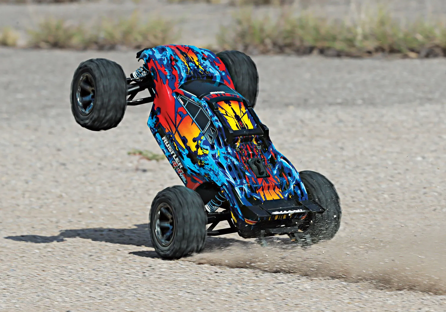 TRAXXAS® 67076-4RED Rustler 4x4 VXL rot/gelb RTR 