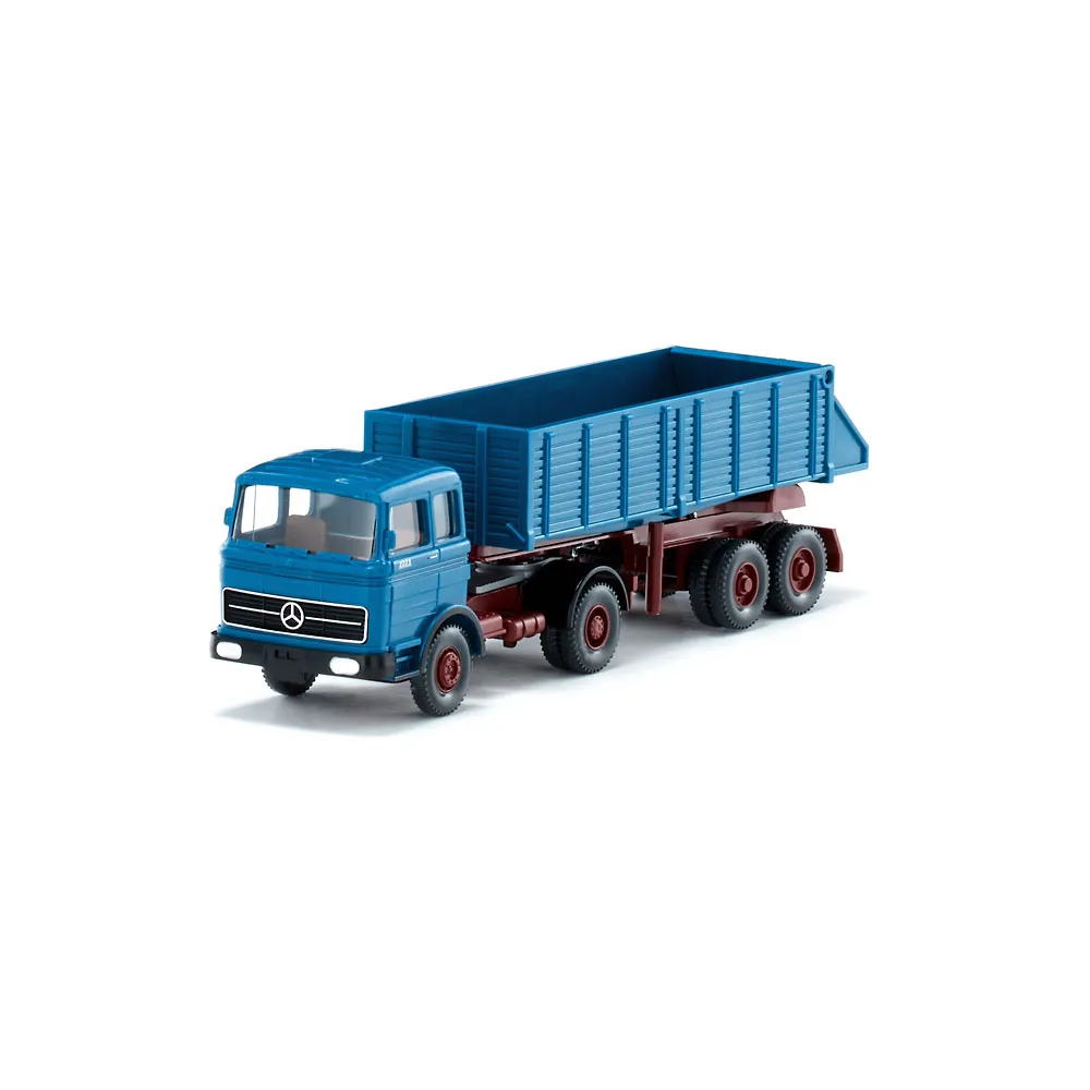 Wiking 067709 Mercedes Benz Hinterkippersattelzug azurblau