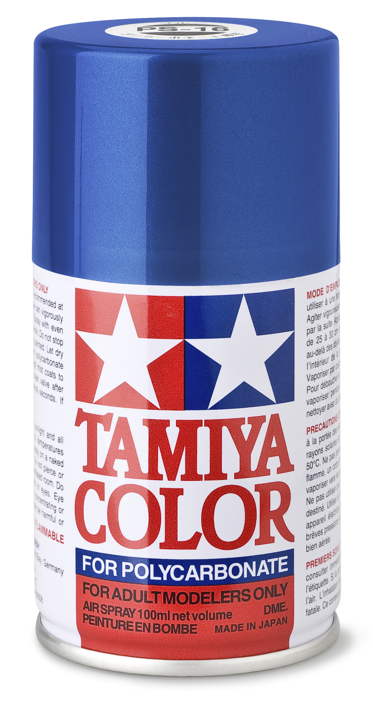 TAMIYA 300086016 PS-16 Metallic Blau Polycarbonat 100ml