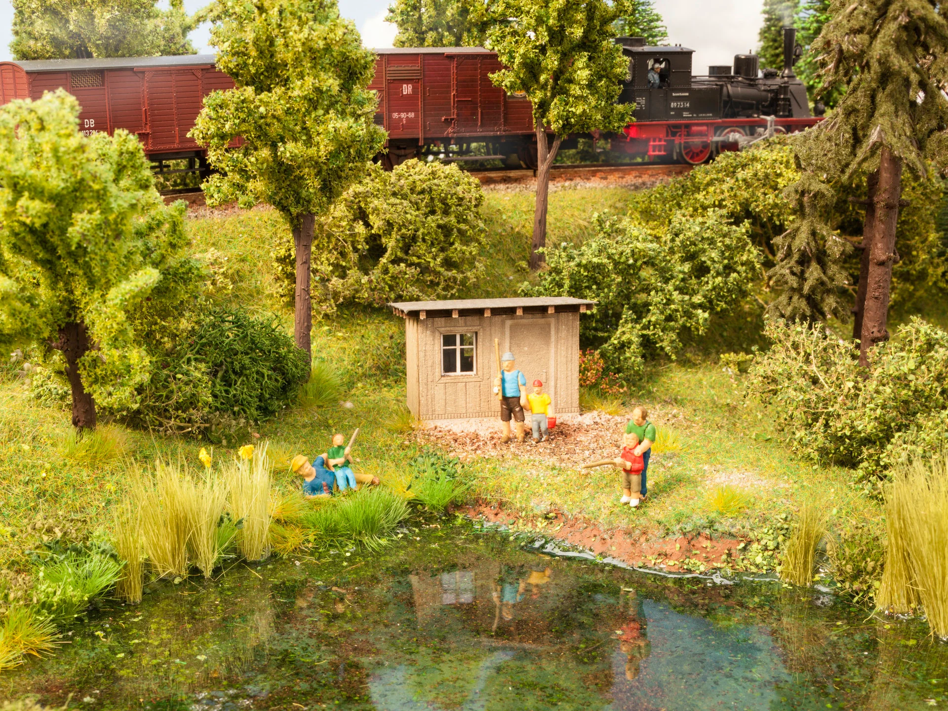  NOCH 12036 Deko-Szene Am Weiher
