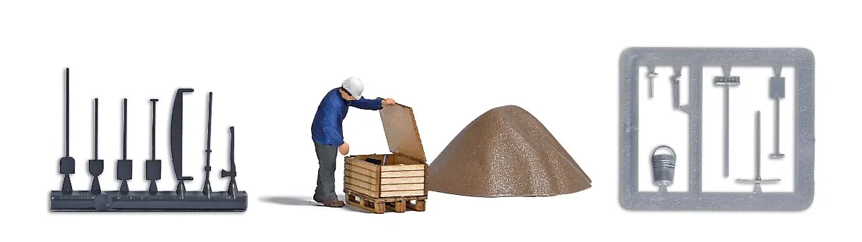 Busch 7965 Gleisbauarbeiter Epoche 3-4 Action Set