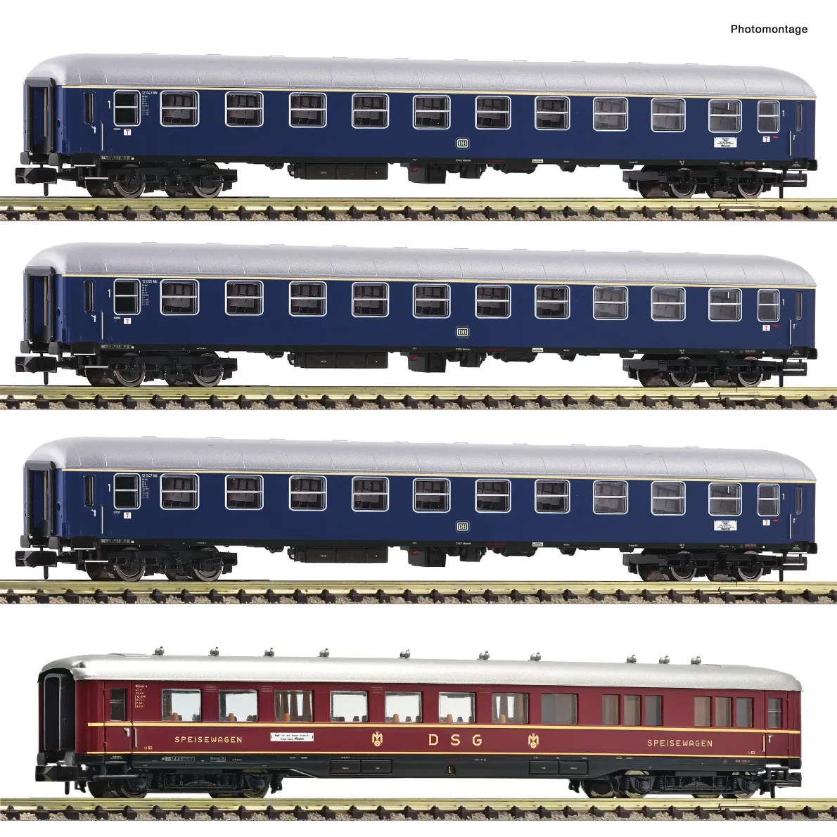 Fleischmann 881910 4-tlg. Set Fernzug Hans Sachs DB