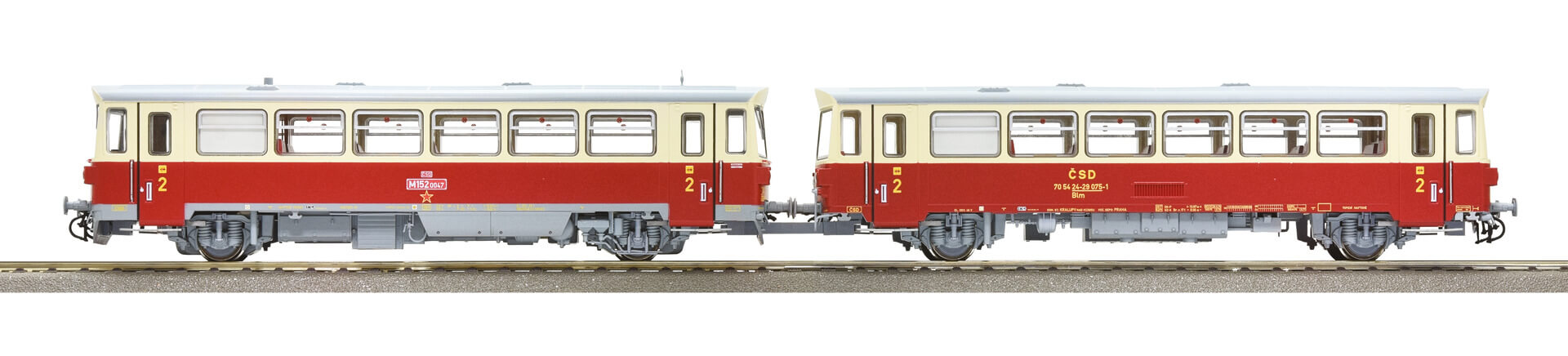 Roco 70373 H0 Dieseltriebwagen Rh M 152.0 mit Beiwagen der CSD DCC SOUND