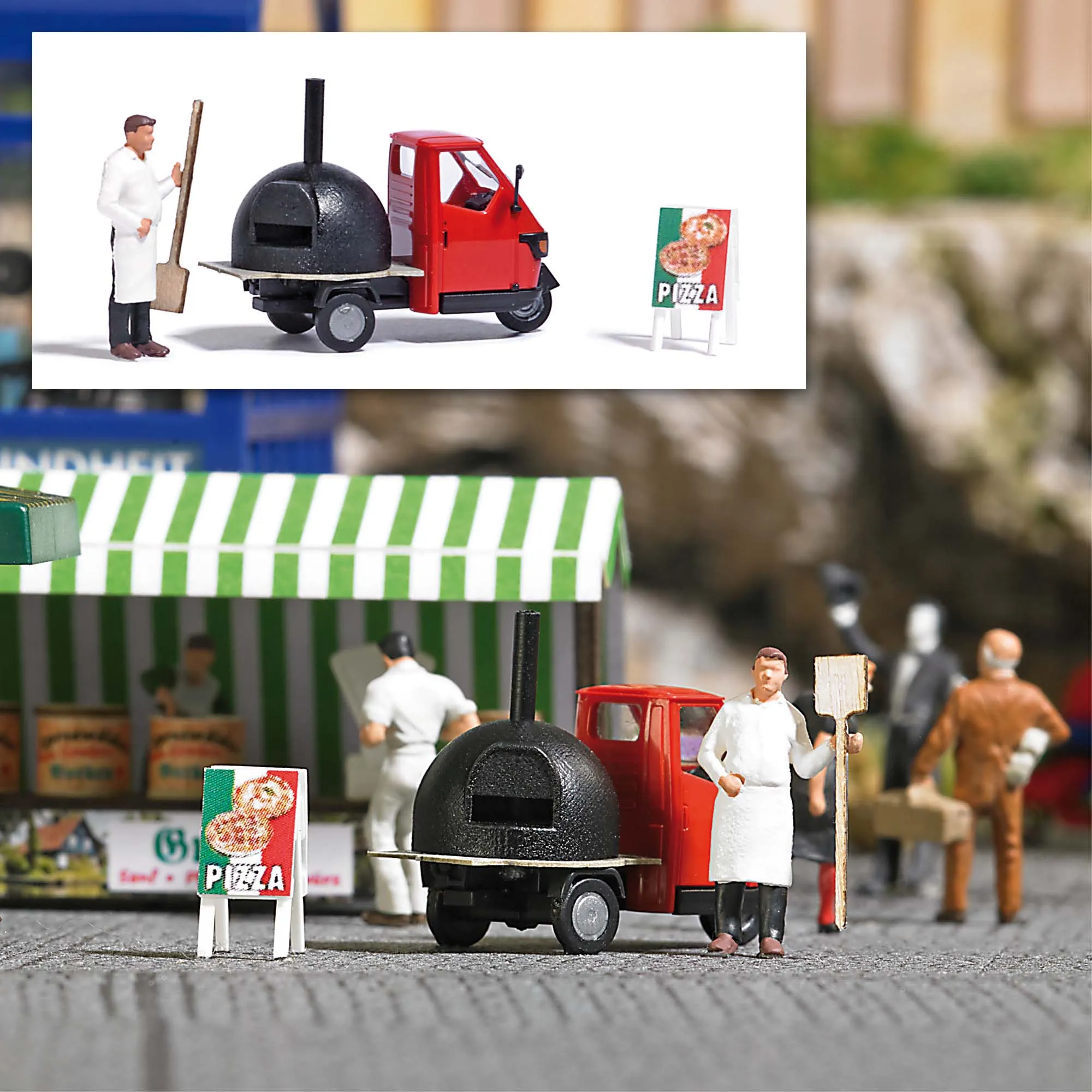Busch 7992 Mobiler Pizzabäcker Action Set