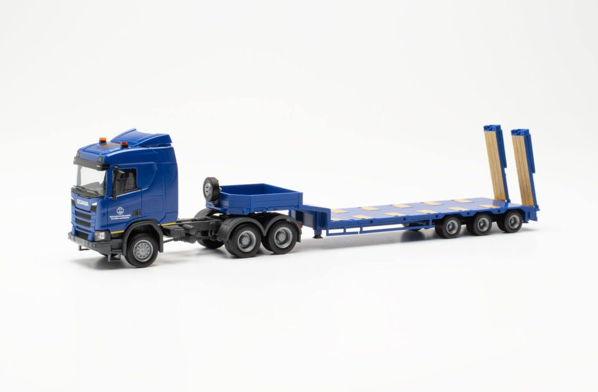 Herpa 747035 Scania CR ND Semitieflade-Sattelzug Wehrtechnische Dienststelle für Waffen und Munition
